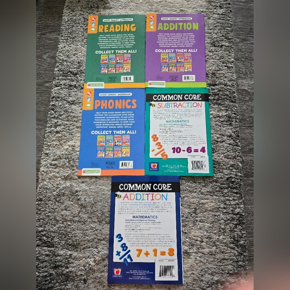 Educational Kids Workbook Set - Phonics, Subtraction, Addition - Picture 2 of 2